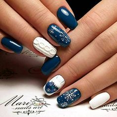 Famous Nails, Blue Christmas Nails, Festive Nails, Nails Autumn, Wedding Autumn, Unghie Nail Art, Nails Chrome, Blue And, Nails Today