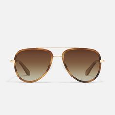 TORTOISE GOLD/BROWN POLARIZED Retro Aviator Sunglasses, Quay Australia Sunglasses, Reflective Sunglasses, Casual Blouse Shirts, Quay Sunglasses, New Sunglasses, Quay Australia, Buy One Get One Free, Nose Bridge