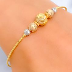 Sophisticated Multi-Color 22k Gold Bangle Bracelet 22k Gold Bracelet, 22k Gold Bangles, Bridal Jewelry Necklace, Precious Stones Rings, Diamond Pendant Sets, Rose Gold Bangle, Modern Bracelets, Fancy Necklace, Fancy Rings