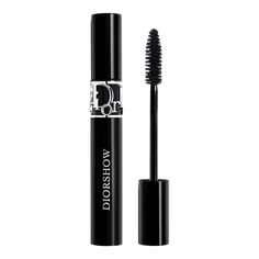 the mascara is black and has a long brush on it's tip, which matches with