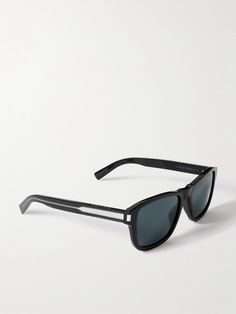 D-Frame sunglasses are a classic and fail-safe option that'll look good in any context. SAINT LAURENT EYEWEAR's pair is made from recycled-acetate with silver-tone accents along the arms. Ray Ban Sunglasses Square, Summer Sunglasses, Luxury Sneakers, Driving Shoes, Sunglasses For Men, Fine Jewelry Designers, Slides Shoes, Classic Sneakers, Eyewear Accessories