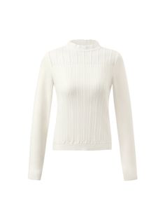 -Tencel-Wollstoff

 -Weich und warm

 -Elegant und romantisch

 Der Pullover aus Tencel-Wollstoff bietet ein zartes und angenehmes Tragegefühl. Es verfügt über eine transparente Netzstruktur am Ausschnitt und ein langärmliges Design. Die taillierte und schlanke H-förmige Silhouette betont die Körperrunden. Das Spitzenbesatzdetail unterstreicht den femininen und romantischen Reiz des Pullovers und verleiht ihm einen Hauch von Eleganz.

Rüschenpullover aus Tencel-Wolle mit Spitze
Warennummer: 1B Mesh Texture, Modern Cheongsam, Ruffle Sweater, Body Curves, Long Sleeve Short Dress, Silk Wool, Lace Ruffle, Feel It, Trim Detail