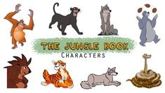 the jungle book characters are depicted in this cartoon