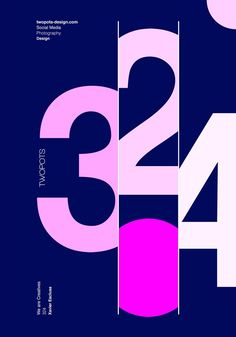 an image of the number twenty four in pink and blue with white numbers on it