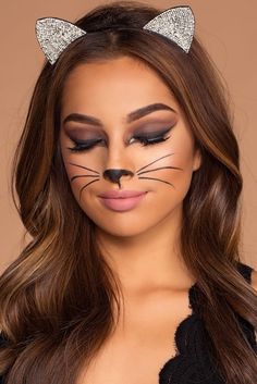 Cat Costume Makeup, Black Cat Makeup, Cat Face Makeup, Kitty Face Paint, Cat Makeup Halloween