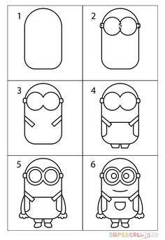 how to draw minion from the movie despicables step by step instructions