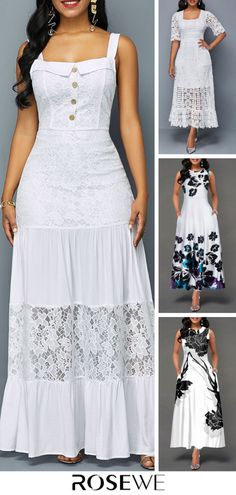 This is a unique discovery that is perfect for office gatherings, theatre nights or any special occasion during this holiday season. Free shipping & 30 days easy return at Rosewe.com. #dress#womensfashion#whitedress White Dresses Online, Fashion Dresses Online, White Dresses For Women, Wolf Howling, Wedding Night, Lovely Dresses, Spring Wedding, Dress Details, Dress Patterns