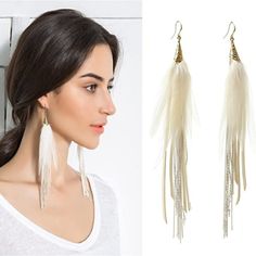 Brand New Anthropologie Length 12-13cm / 4.75 "-5.11" Sold Out Online! No Pressure To Buy At All. Feather Earrings For Summer, Summer Party Earrings With Feathers, Feather Party Jewelry For Summer, Anthropologie Jewelry, Feather Earrings, Earrings Color, Sweet Dreams, Feathers, Anthropologie