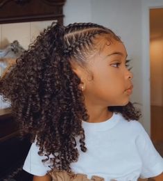 Hairstyle For Curly Hair Kids, Cute Hairstyles For Curly Hair Black Kids Easy, Kids Curly Hair, Cute Hairstyles For Curly Hair Kids, Biracial Hair Styles For Girls Kids, Curly Hairstyles For Kids, Baby Girl Hairstyles Curly, Ariel Hair, Cute Toddler Hairstyles