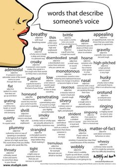 words that describe someone's voice poster