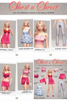 the instructions for how to wear clothes in barbie dolls