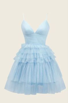 Light Blue Ruffle Short Homecoming Dress Fall Ball, Winter Formal Dresses, Junior Prom Dresses, A Line Shorts, Winter Formal, Short Homecoming Dress, Pageant Dress, Sweet 16 Dresses, Ruffle Shorts