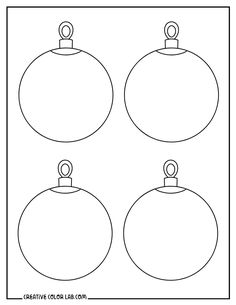 three christmas bauble ornaments are shown in the shape of an ornament