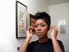 black women-- SHORT HAIR MAFIA 2011 Pixie Sticks, Meagan Good, Haircut Tutorial, Diy Wig, Permed Hairstyles, Hair Updo, Modern Hairstyles, Cut My Hair