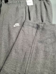 New Gray NIKE Full Length pants. Standard Fit. Size 3X. Elastic drawstring waist. 2 Front pockets. Mid rise. Soft fleece lined. 52% Cotton/28%Rayon/20%Polyester. We combine shipping for you. Stock up and Save!. International shipping costs vary. Please inquire for exact price. Please visit our store for more items, you might fancy. Casual Full-length Joggers With Drawstring, Casual Full Length Joggers With Drawstring, Casual Full-length Drawstring Joggers, Nike Cotton Activewear Long Pants, Nike Jogging Pants With Elastic Waistband, Nike Joggers With Elastic Waistband, Nike Full-length Cotton Bottoms, Nike Full Length Cotton Bottoms, Nike Cotton Sweats