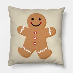 a pillow with a smiling ginger on it