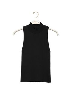 Sleeveless knit tank in cropped style with high neckline. Wear by itself or under a jacket and suit to dress it up. Model is in MINUSEY ONE SIZE. ✔️ Free worldwide express shipping over $100✔️ Loved by 6,500+ customers✔️ Limited edition collections, maximum styleStay ahead of the trend with can’t-find-anywhere-else staples. Your closet will thank you 💕 * MINUSEY ONE SIZE = EU 34-38, US 2-6* 65% Rayon / 35% Nylon* Dry clean* Made in Korea - Model Height: 172cm/5'7" (US2, EU34) Summer High Neck Knit Top, High Neck Stretch Knit Tank Top, High Neck Knit Top For Summer, Stretch Knit High Neck Tank Top, Chic Turtleneck Knit Tank Top, Chic High Neck Tank Top For Layering, Chic Knit Turtleneck Tank Top, Chic High Neck Knit Sweater Vest, Fitted Cropped Sweater Vest