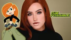 Kim Possible Halloween Costume, Kim Possible Costume, Halloween Transformation, Amanda Ensing, Kim Possible Cosplay, Ghost Makeup