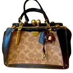 This Is A Beautiful Classic Coach Purse! It Has Two Pockets On The Inside And A Magnet Pocket On The Outside. Comes With A Crossbody Strap And Original Bag. Small Crossbody Purse, Original Bags, Small Crossbody, Coach Purses, Louis Vuitton Speedy Bag, Coach Bags, Purses Crossbody, Black And Brown, Top Handle Bag