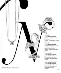 an advertisement with jewelry on it