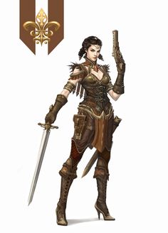 ArtStation - Musketeer, TAE _ Armor Female, Woman Warriors, Steampunk Airship, Female Vampire, Female Armor, Rpg Characters, Medieval Art