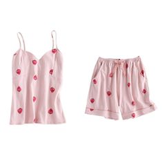 Embrace the sweetness of spring and summer nights with our 7-Piece Spring And Strawberry Pajama Set. Made from premium, lightweight fabric, these pajamas are perfect for warm evenings. The set includes tops, bottoms, and accessories, all featuring charming strawberry motifs. Sleep comfortably and stylishly! Specifications: Each of the sleepwear is sourced from the finest quality fabric, sewn together by quality workmanship. Made with cotton, lycra, and dacron material Unshrinkable, wrinkle-resis Casual Spring Bedtime Sets, Casual Bedtime Sets For Spring, Spring Cotton Sleepwear For Pajama Party, Spring Sleepover Cotton Sets, Cute Spring Sleepwear For Lounging, Cotton Sleepover Sets For Summer, Summer Sleepwear Cotton Sets, Cotton Pajama Shorts For Spring Sleepovers, Cotton Summer Sleepwear