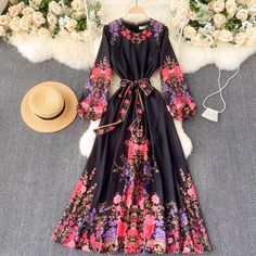 Vintage printed bubble sleeves slim long dress ,long sleeve elegant dressMaterial:blendedStyle:vintageFeatures:elegant,slimColor:as pictureSize(cm):M,L,XL 1inch=2.54cmM length 128 Sleeve 59 Bust 96 Waist 74&ltp&gtL length 129 Sleeve 60 Bust 100 Waist 78</p>&ltbr/>&ltp&gtXL length 130 Sleeve 61 Bust 104 Waist 82</p>&ltbr/>&ltp&gtNote:Due to different measurement methods,there will be 1-3 error(unite:cm), please understand.</p>&ltbr/> Fall Long Sleeve Dress With Lantern Sleeves, Chic Floral Print Dress With Bishop Sleeves, Spring Floral Print Maxi Dress With Lantern Sleeves, Spring Maxi Dress With Lantern Sleeves And Floral Print, Spring Maxi Dress With Floral Print And Lantern Sleeves, Chic Floral Print Midi Dress With Lantern Sleeves, Fall Printed Dresses With Lantern Sleeves, Modest Long Sleeve Floral Print Maxi Dress, Chic Midi Dress With Floral Print And Lantern Sleeves