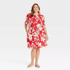 Disney Bound Dresses, Stitch Disney Bound, Lilo Dress, Maxi Shift Dress, Midi Slip Dress, Womens Clothing Sizes, Trending Dresses, Dress Red, Red Floral