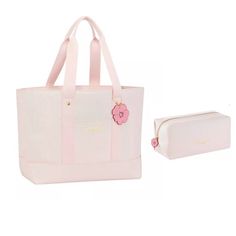 Questions? Leave A Comment Below! Pink Tote Cosmetic Bag For Everyday Use, Pink Everyday Tote Cosmetic Bag, Everyday Pink Tote Cosmetic Bag, Pink Coach Bag As Gift, Pink Coach Pouch Bag, Coach Satchel Shoulder Bag Gift, Large Capacity Tote Cosmetic Bag For Shopping, Coach Pouch Bag For Everyday Use, Pink Coach Bag For Everyday Use