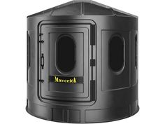 a black stove that is on top of a white background with the words maxwell written in yellow