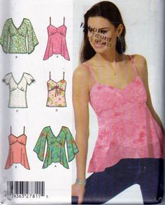 a woman's blouse and top sewing pattern