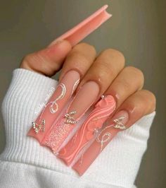 Nail Art 2022, Nail Designs Bling, 2023 Nail, Pointy Nails, Acrylic Nails Coffin Pink, Square Acrylic Nails