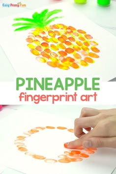 a pineapple fingerprint art project for kids