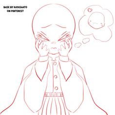 a drawing of a man with his hands on his face and the words, base by kygaato on pinterest