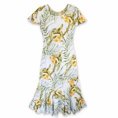 Calla white hawaiian malia dress Dresses For Hawaii, Hawaii Wedding Guest, Island Culture, Aloha Dress, Hawaiian Dresses, Island Dress, Muumuu Dress, Hawaii Usa, Tropical Dress