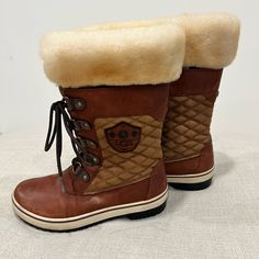 Ugg Women’s Leather & Fur Winter Snow Duck Boots Size 7 Snow Duck, Shoes Ugg, Duck Boots, Winter Snow, Womens Uggs, Winter Rain, Ugg Shoes, Rain Boots, Leather Women