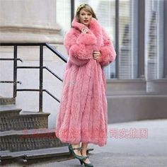 Great shopping ideas for New Artificial Fur Coat Pink Fur Coat Women's Long Imitation Rabbit Fur Coat, Women's Cothing Pink Fur Coat, Fall Winter Jacket, Rabbit Fur Coat, Pink Fox, Pink Fur, Fur Coats Women, Woolen Coat, Coat Women, Fur Fashion