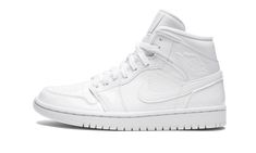 Air Jordan 1 For Women, Jordan 1 For Women, All White Jordan 1, Jordan 1 Mid Triple White, Womens Air Jordan 1, Womens Air Jordan, Fashion Png, Wmns Air Jordan 1, Jordan Shoes Girls