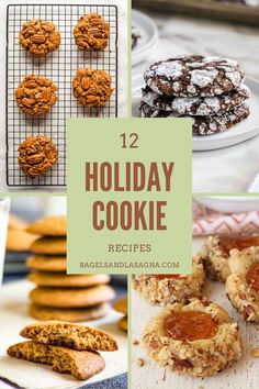 holiday cookie recipe collage with text overlay