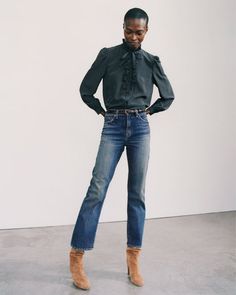 Fall Cropped Leg Flare Jeans In Denim Blue, Chic Dark Wash Flare Cropped Jeans, Denim Blue Rigid Denim Flare Jeans For Fall, Chic Flare Jeans With Frayed Hem For Work, Fall Flare Jeans In Denim Blue Rigid Denim, Fall Flare Jeans In Denim Blue, Fitted Flare Jeans With Belt Loops For Fall, Fall Denim Flare Jeans With Five Pockets, Fall Denim Flare Jeans With Belt Loops