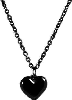 Black Heart Necklace, Gothic Y2k, Necklace Gothic, Halloween Necklace, Necklace Mens, Cable Chain Necklace, Necklace Black, Black Star, Moon Necklace