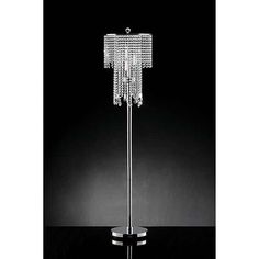 Alrai Clear Floor Lamp - Ornate Home Glam Floor Lamps, Glam Table Lamps, Beautiful Floor Lamps, Hanging Crystal, Ornate Furniture, Hanging Crystals, Crystal Chain, Furniture Of America, Wood Dust