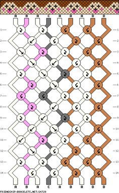 the cross stitch pattern is shown in three different colors and sizes, with numbers on each side