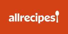 the allrecipes logo is shown in white on an orange background with spoons