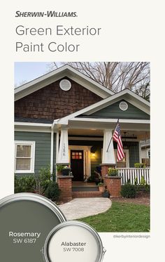 the exterior paint color scheme for sherylin - williams's green exterior paint color