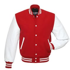 Great Shopping Stewart & Strauss Scarlet Red Wool & White Leather Varsity Letterman Jacket New, Mens Coats Jackets Classic Red Sport Coat For Winter, Red Varsity Jacket With Pockets For Fall, Classic Red Outerwear For College, Classic Red Varsity Jacket For Winter, Red Fitted Varsity Jacket For Winter, Classic Red Outerwear, Red Fitted Varsity Jacket For College, Classic Red Varsity Jacket For College, Red Casual Varsity Jacket With Pockets