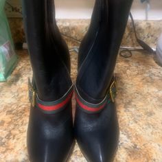 Size 5.5 Gucci Boots Gucci Boots, Shoes Gucci, Gucci Black, Gucci Shoes, Black Red, Bootie Boots, Ankle Boots, Black And Red, Gucci