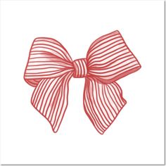 a red bow on a white background