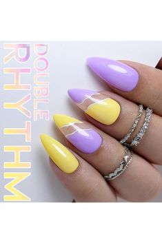 Double Rhythm Gel Nail Polish Set, 6 Colors Gel Nail Polish Kit Pastel Candy Pink Yellow Purple Nude Blue Soak Off Gel Polish Manicure Salon Home DIY for Women (6-kit6, Candy) Polish Manicure, Pastel Candy, Candy Pink, Yellow Purple, Nails Inspiration, Pink Yellow, Gel Polish, Home Diy