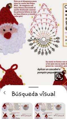 an image of santa claus in crochet on the appliance for iphone